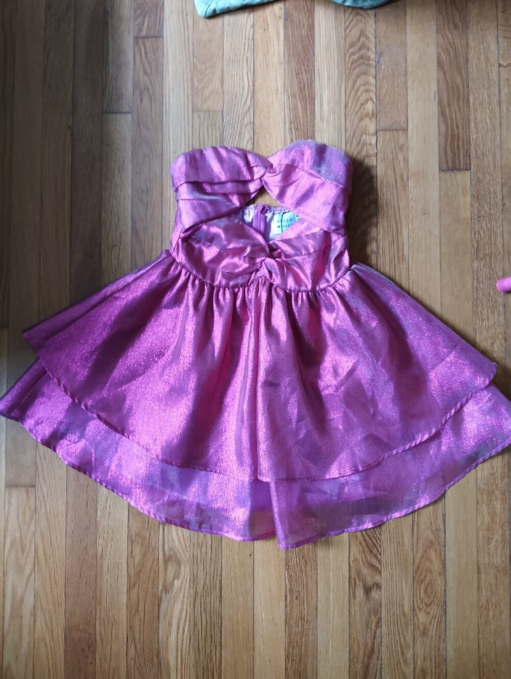 Hello Molly Spin Around Girl Strapless Mini Dress Pink